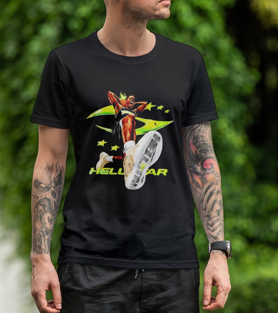 Hell Star Anthony Edwards Minnesota Timberwolves Dunk Flame T-Shirt