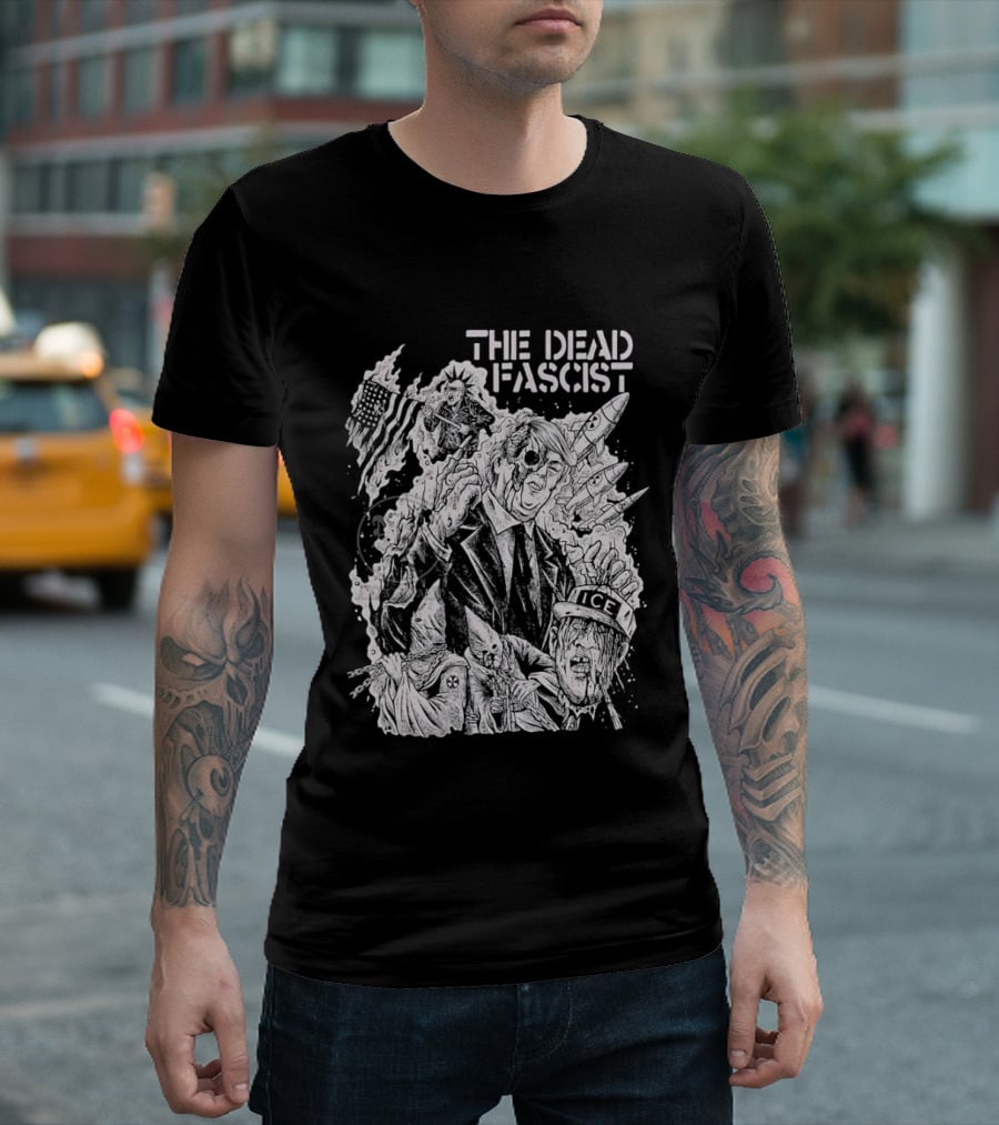 THE DEAD FASCIST ICE Trump Ku Klux Klan Punk Rock T-Shirt