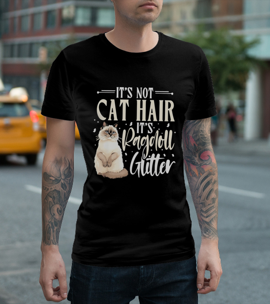 It's Not Cat Hair It's Ragdoll Glitter Funny Cat Lover T-Shirt