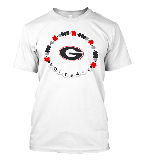 Georgia Bulldogs Softball Beaded Bracelet T-Shirt