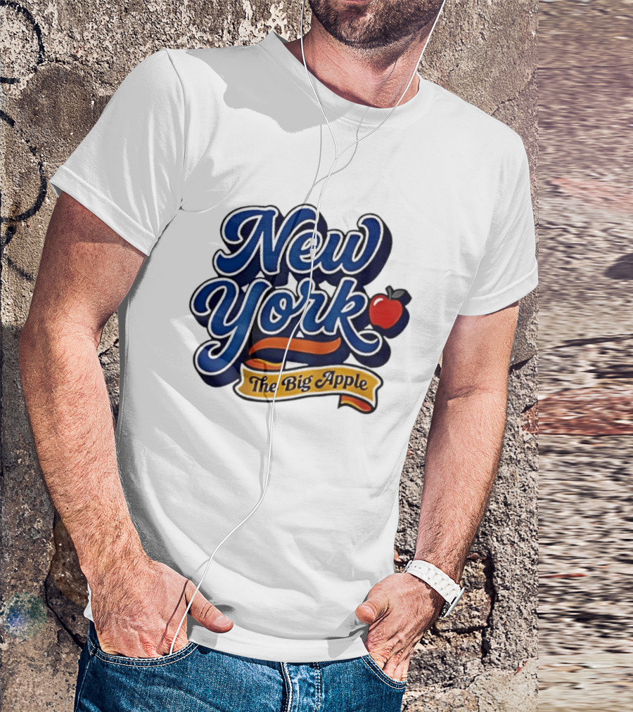 New York The Big Apple Classic Red Apple T-Shirt