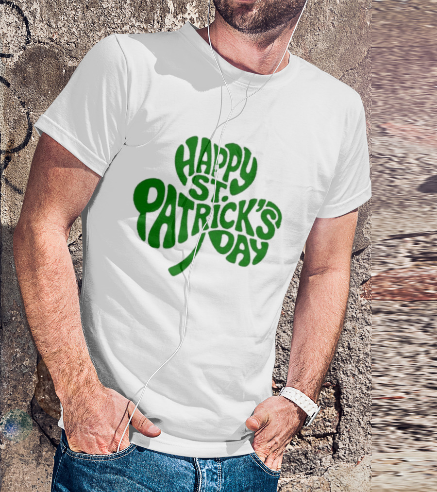 Happy St. Patrick's Day Green Clover Shamrock Celebration T-Shirt
