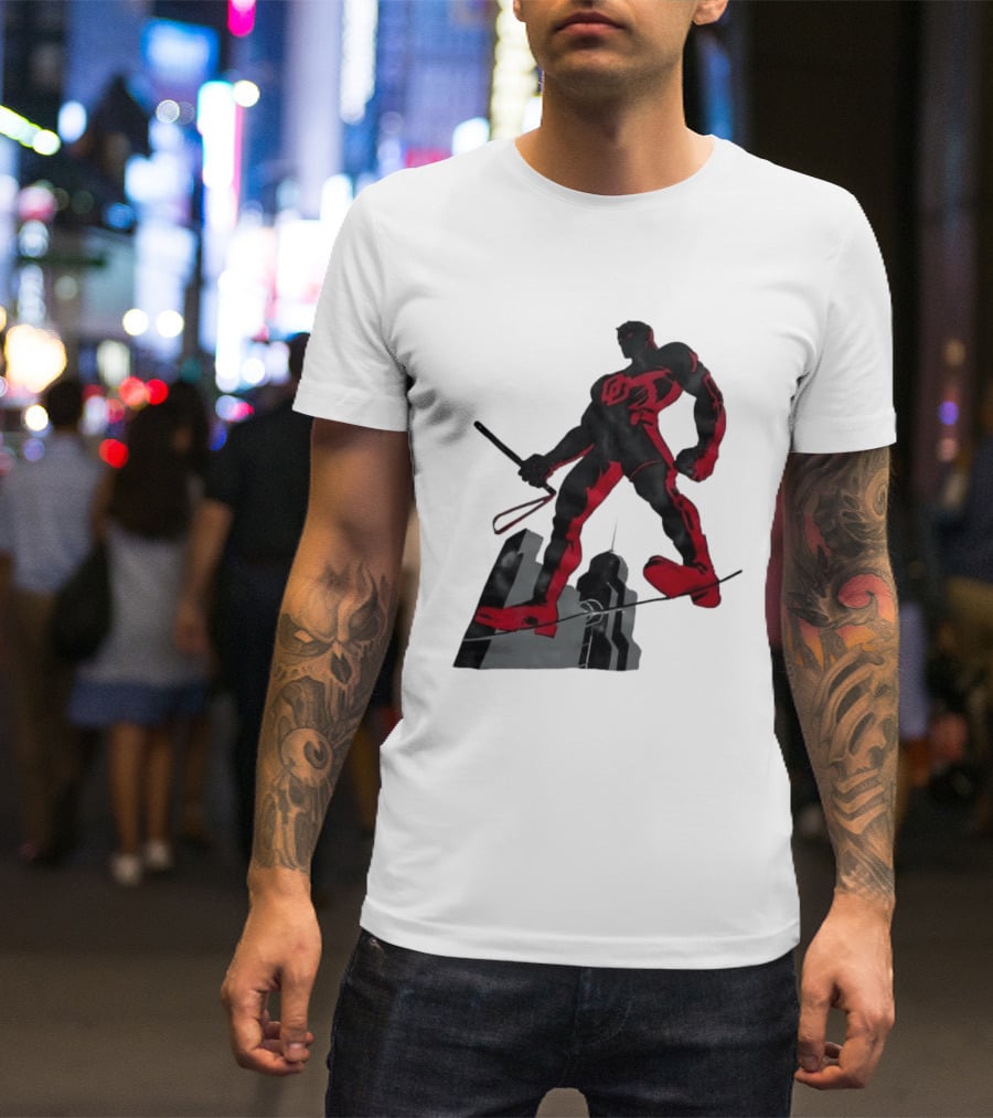 Daredevil Marvel Red Superhero Cityscape T-Shirt