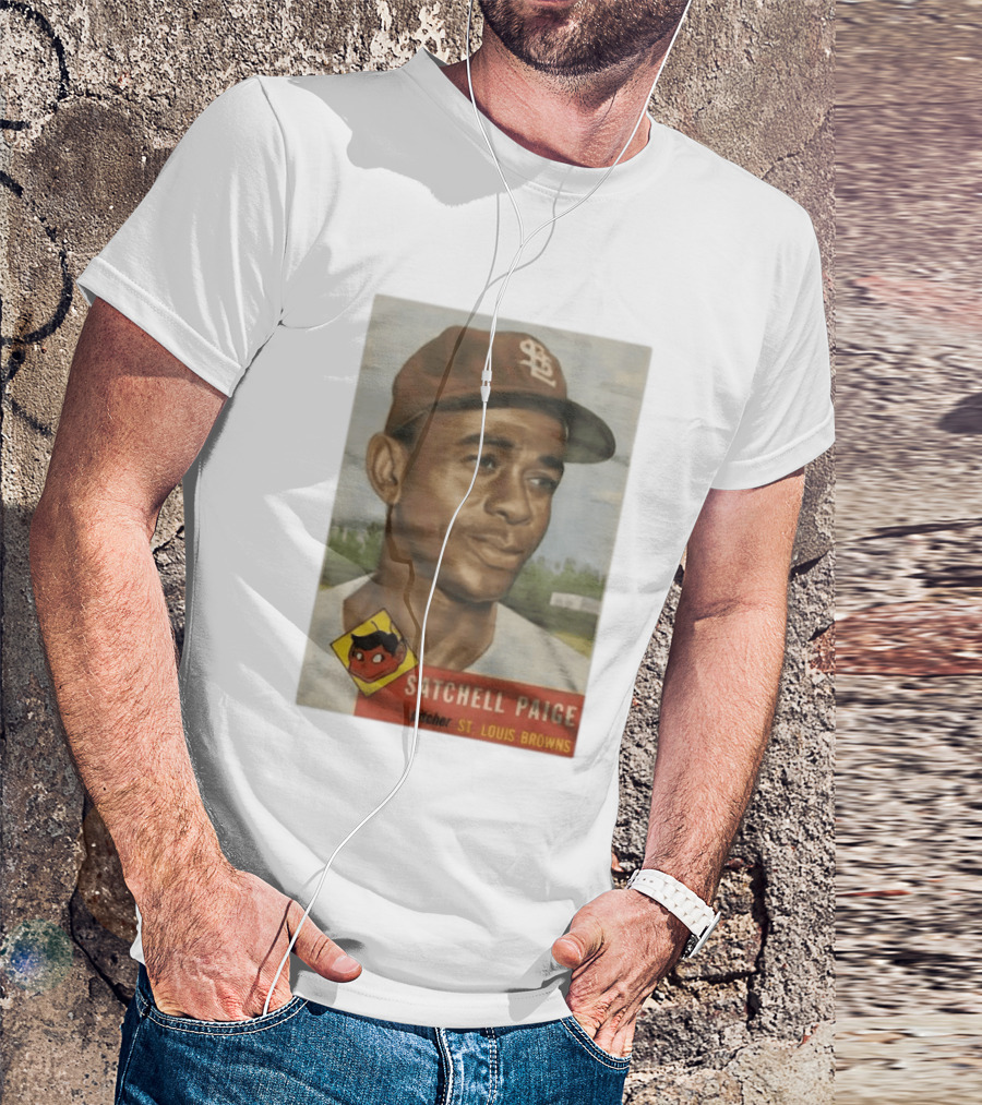 Satchell Paige St. Louis Browns Pitcher Vintage Baseball Card T-Shirt