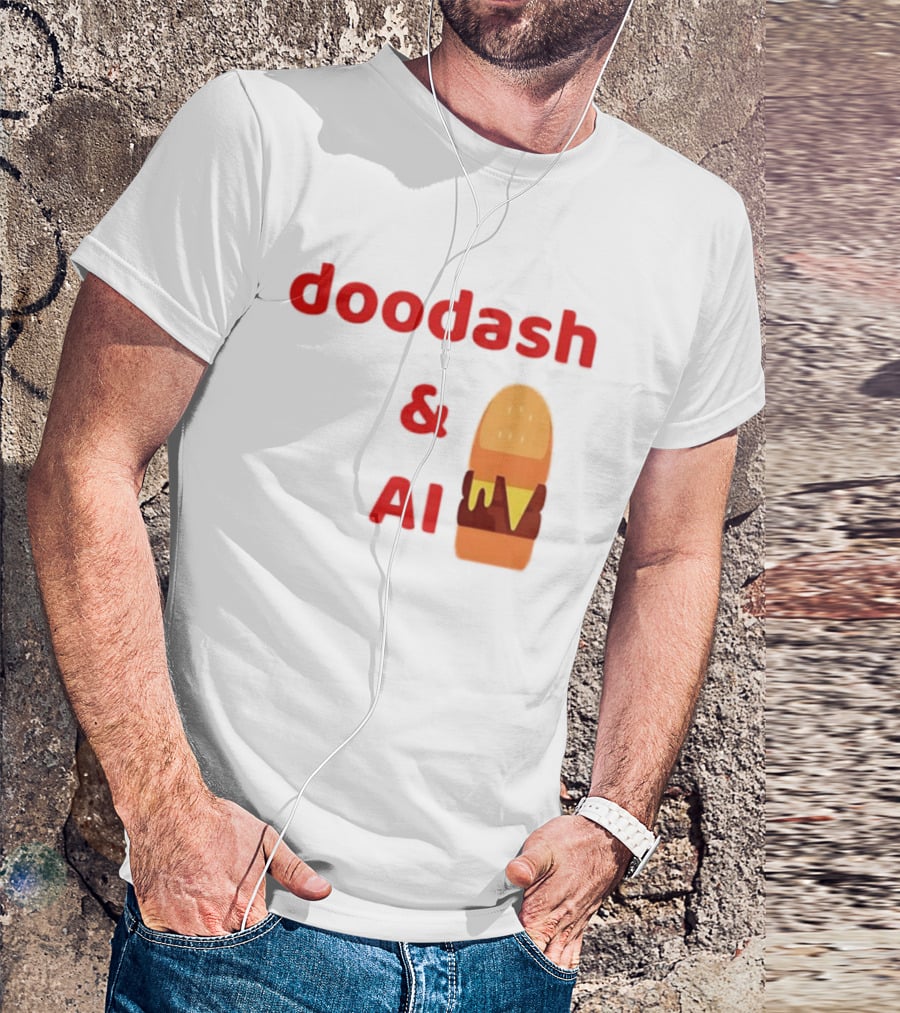 Doodash AI Burger Fast Food Delivery T-Shirt