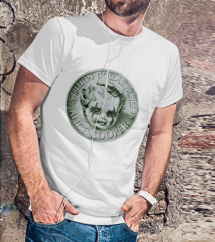 Alice Cooper Billion Dollar Babies Album Cover Coin T-Shirt