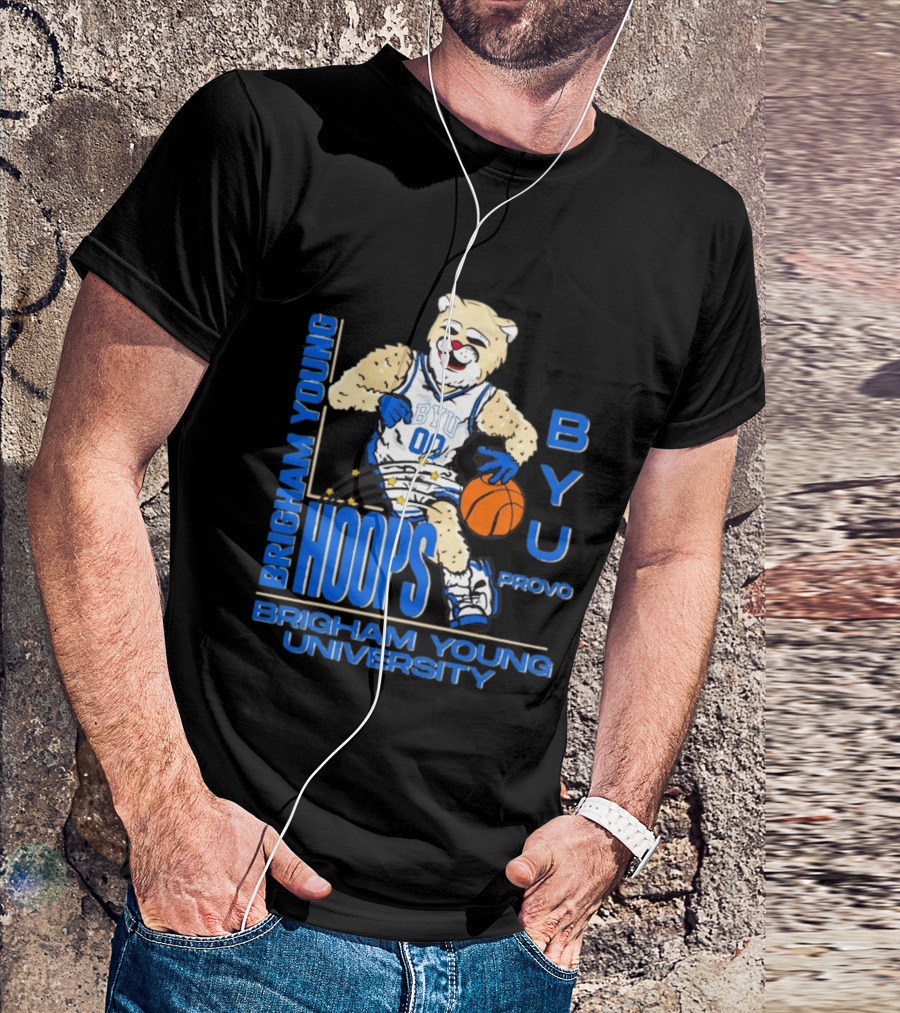 Brigham Young University Hoops BYU Provo Basketball Bear T-Shirt