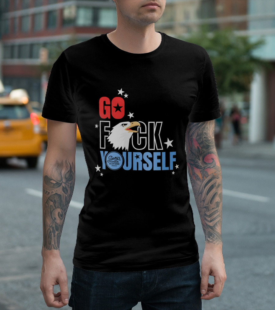 Go Fck Yourself Eagle Star Patriotic Humor T-Shirt