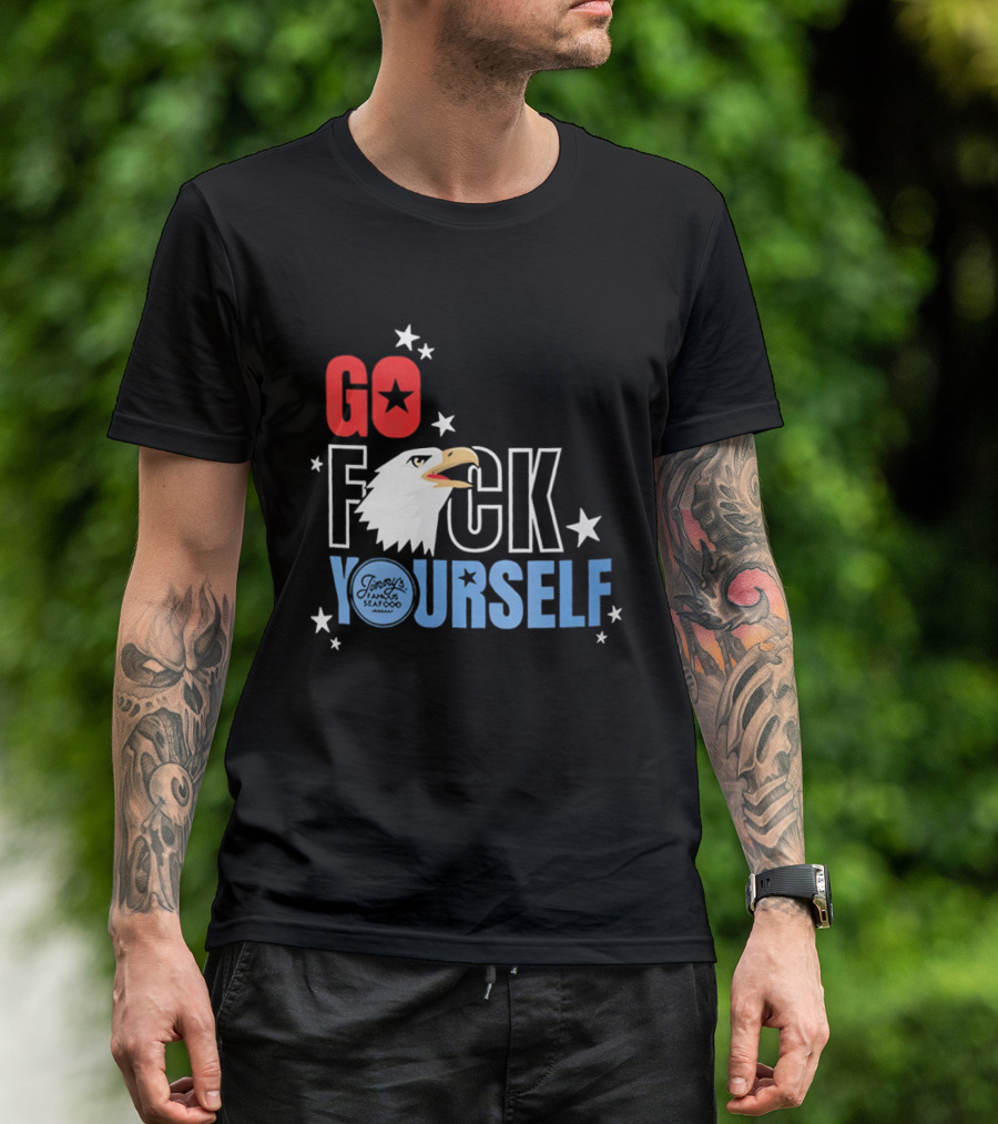 Go Fck Yourself Eagle Star Patriotic Humor T-Shirt