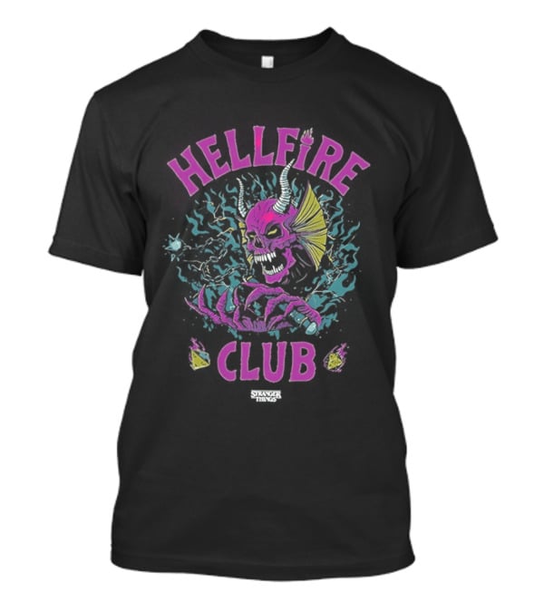 Hellfire Club Stranger Things Skull Sword Dice T-Shirt
