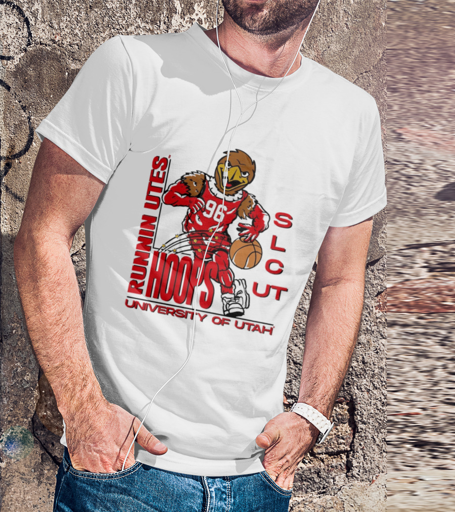 Runnin Utes Hoops SLcut University Of Utah Basketball Bird T-Shirt