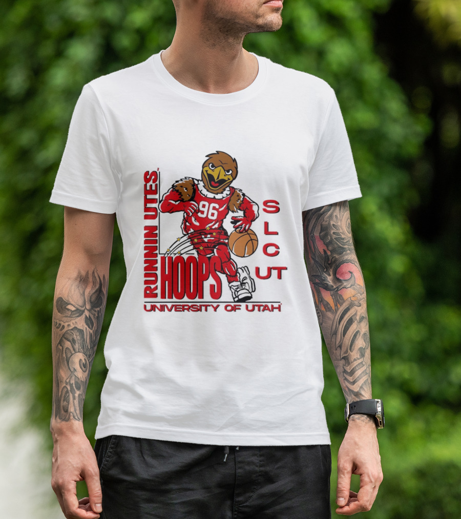 Runnin Utes Hoops SLcut University Of Utah Basketball Bird T-Shirt