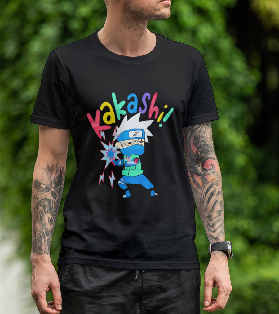 Kakashi Hatake Naruto Colorful Chibi T-Shirt
