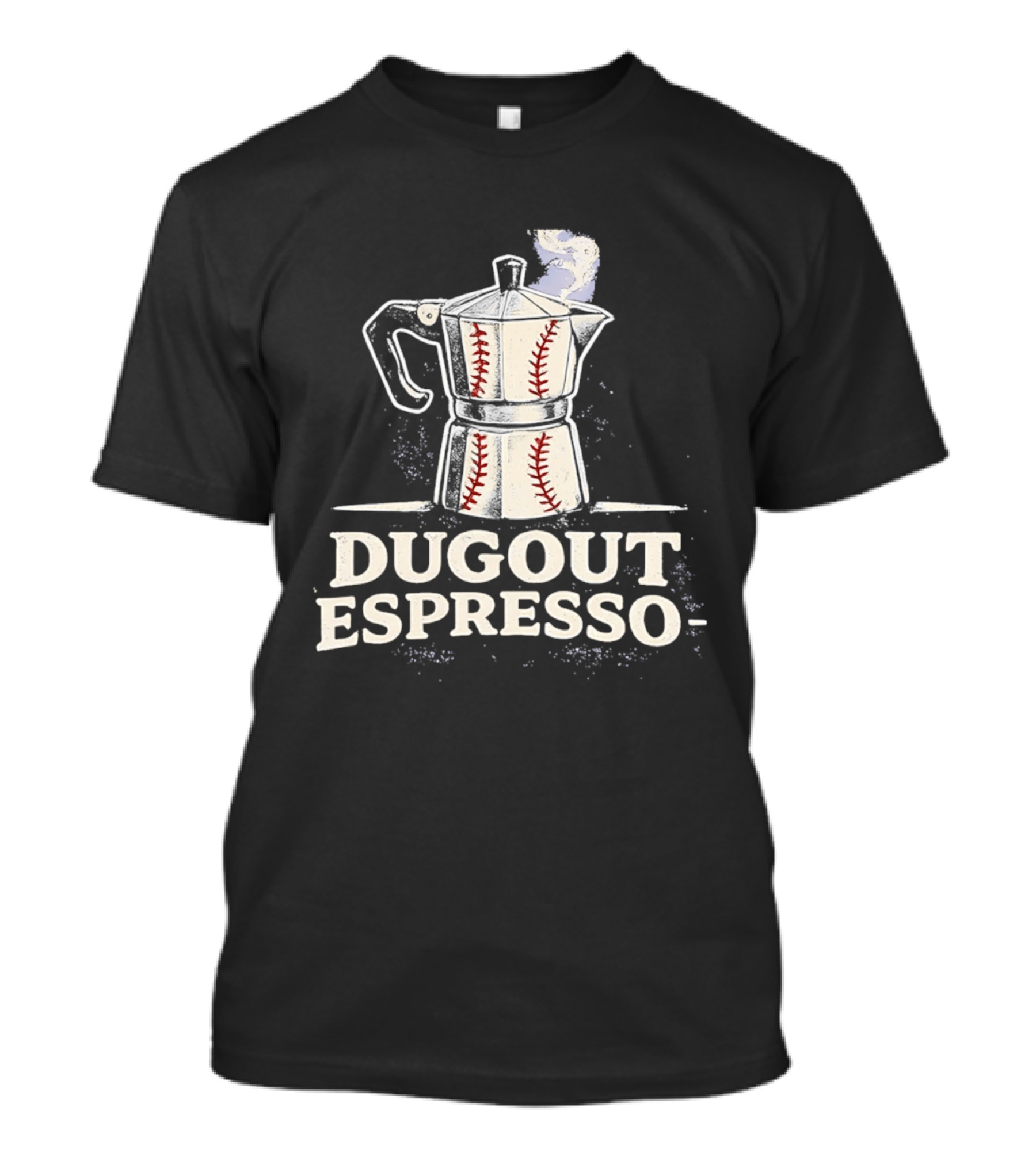 Dugout Espresso Coffee Baseball Pot Seam T-Shirt