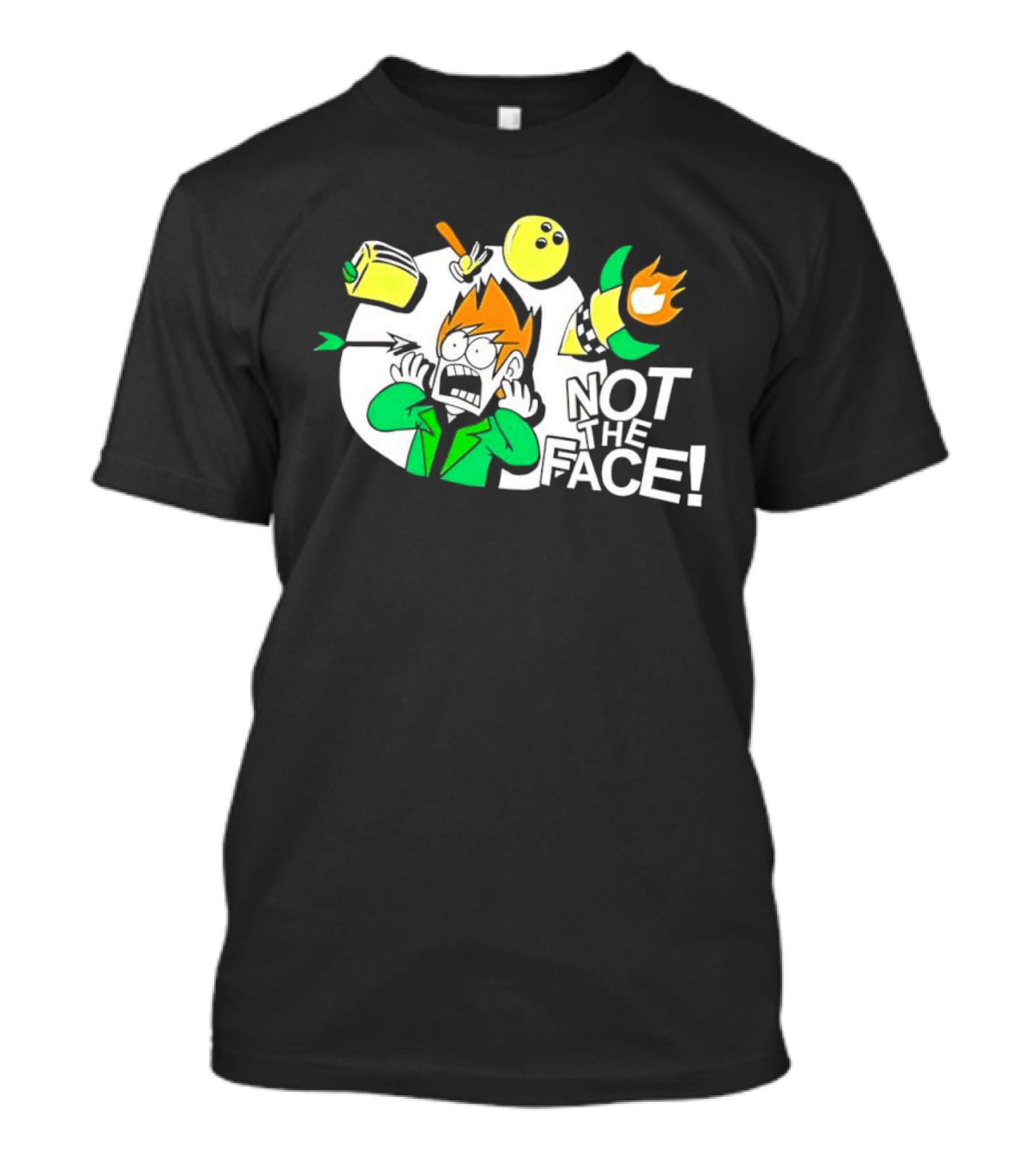 Eddsworld Not The Face Cartoon Humor Expression Colorful Characters T-Shirt