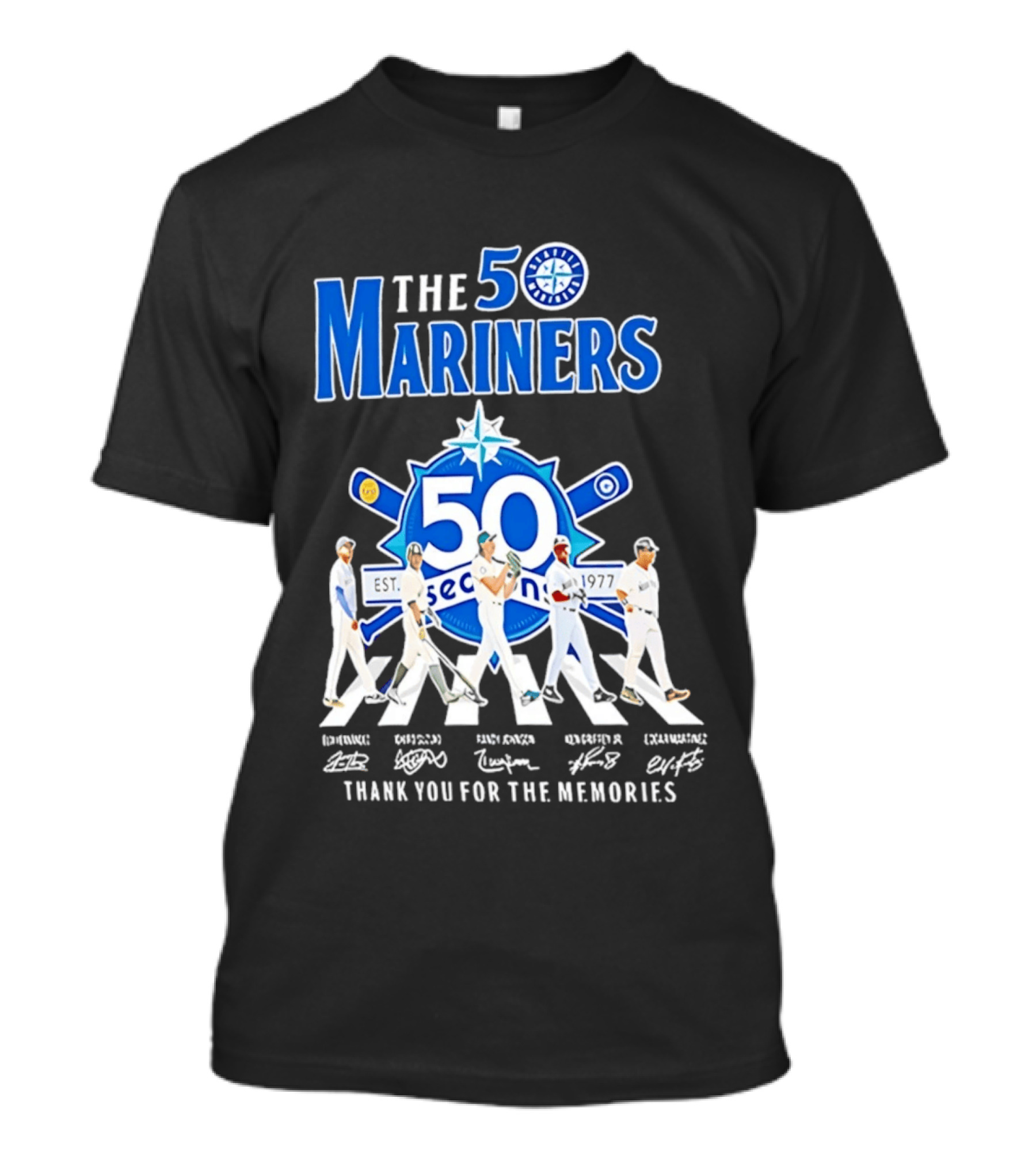 50 Seasons Seattle Mariners Thank You For The Memories 1977 2027 T-Shirt