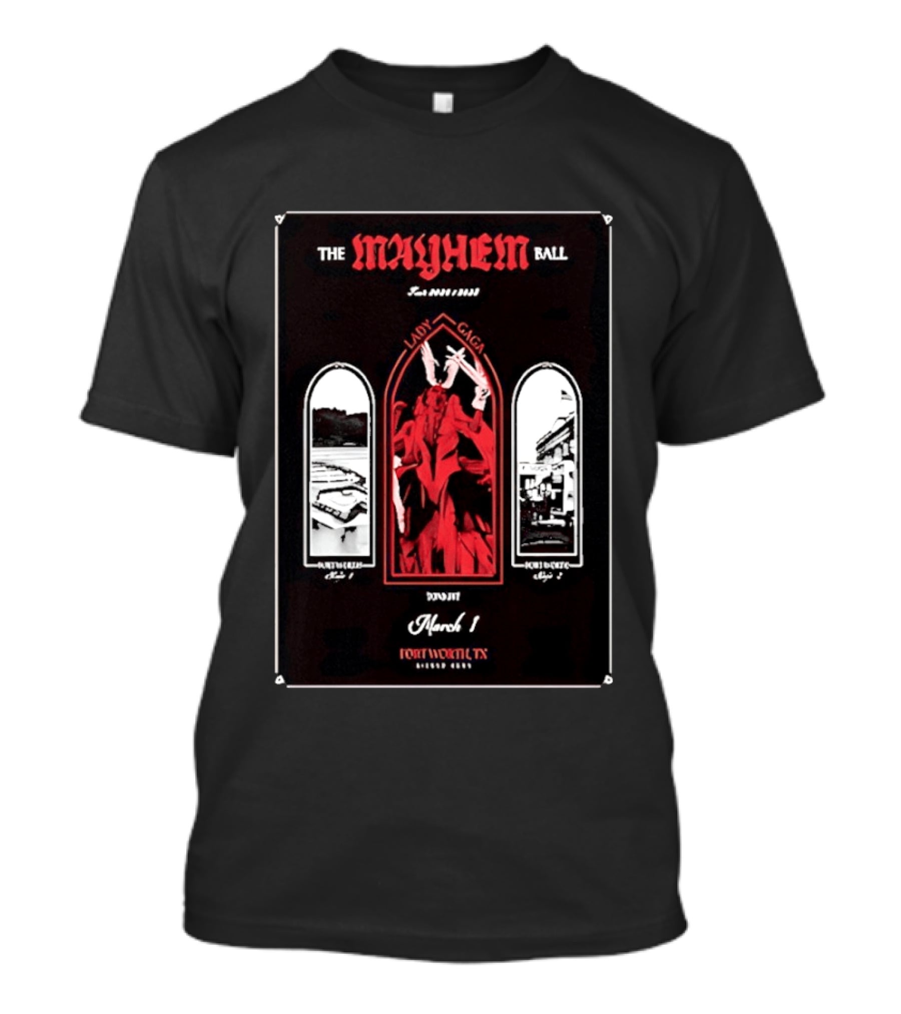 The Mayhem Ball Lady Gaga Fort Worth March 1 2024 T-Shirt
