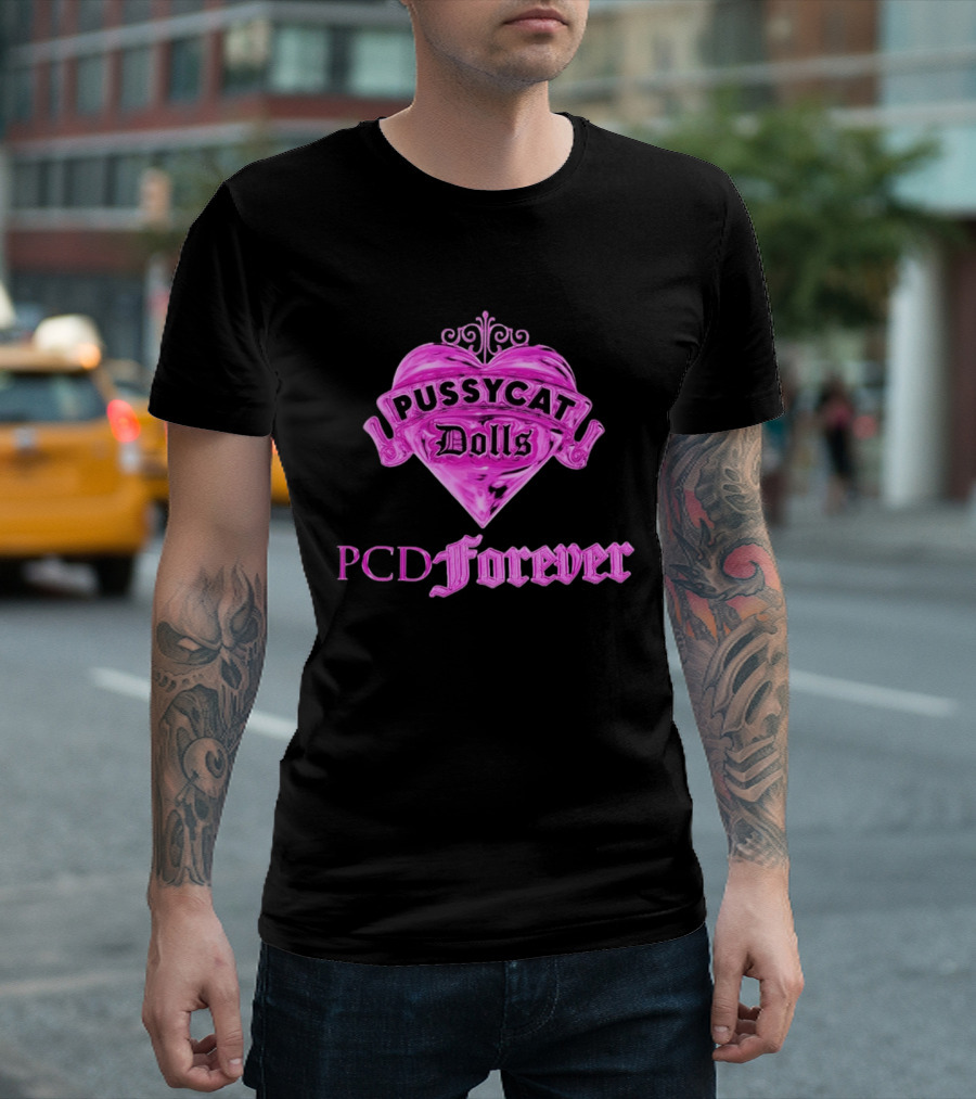 Pussycat Dolls PCD Forever Pink Heart T-Shirt