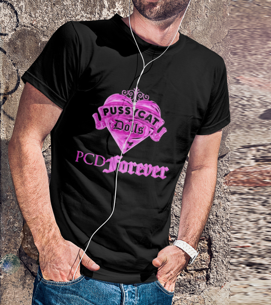 Pussycat Dolls PCD Forever Pink Heart T-Shirt