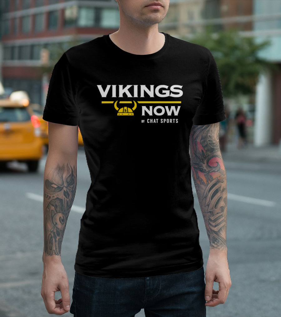 Vikings Now Chat Sports Minnesota Vikings Horns Helmets T-Shirt