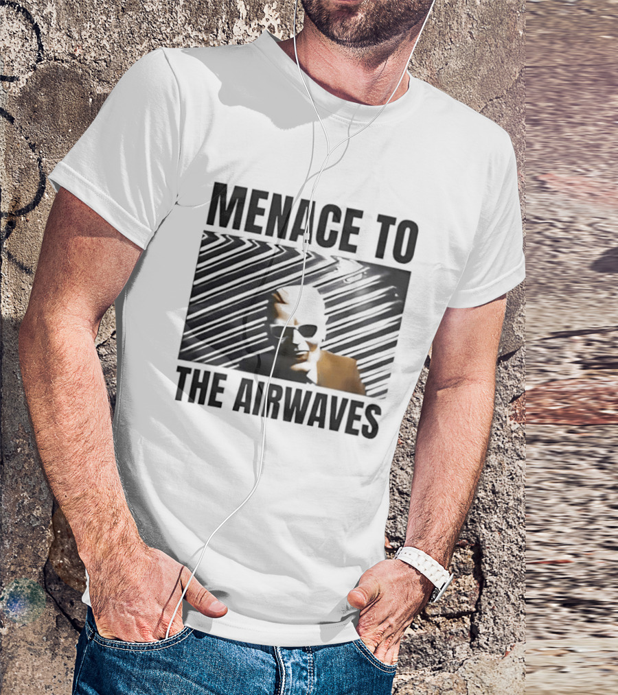 Menace To The Airwaves Distorted Radio Broadcast T-Shirt