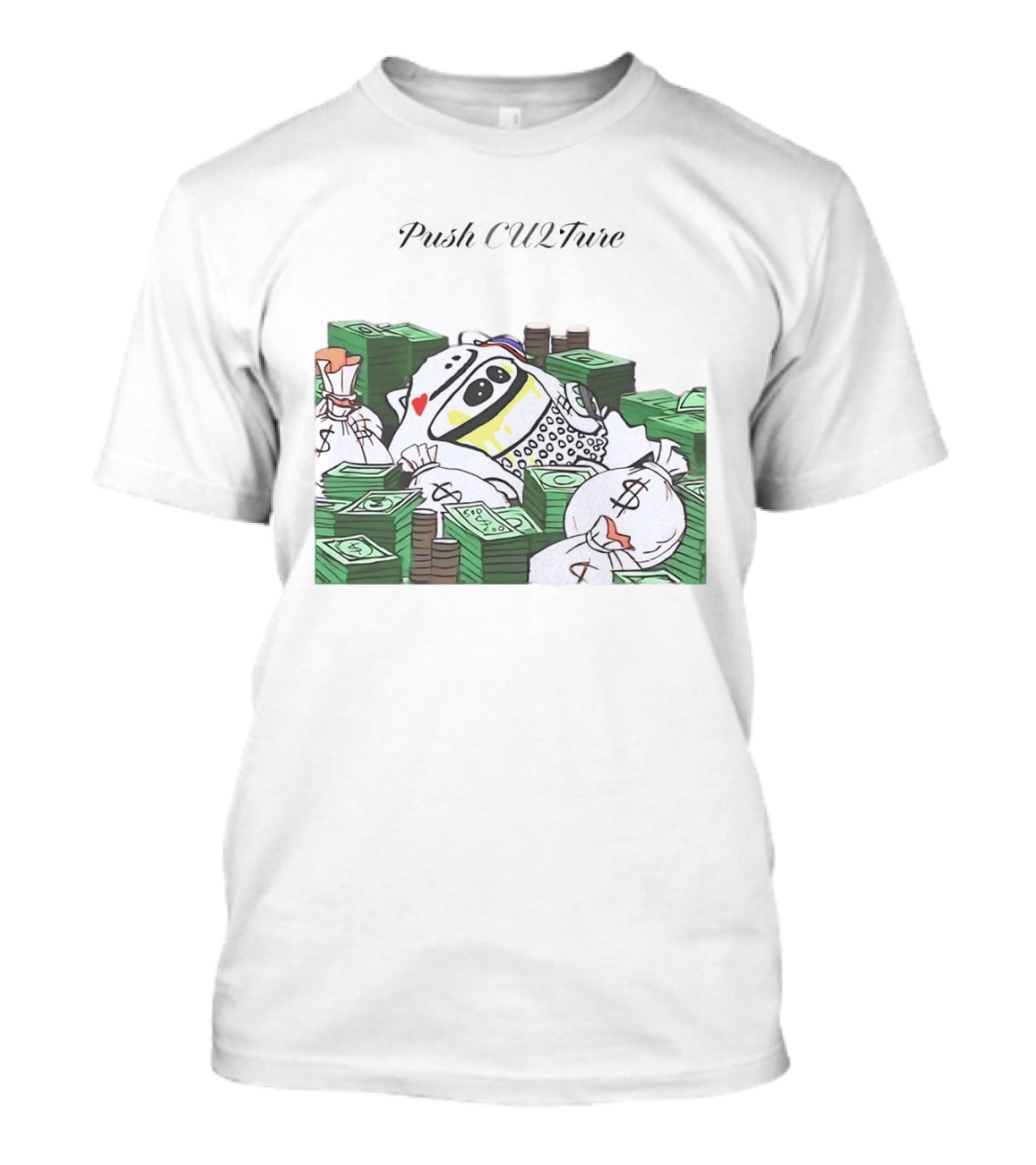 Push CU2Ture Among Us Character Surrounded By Money And Stacks T-Shirt