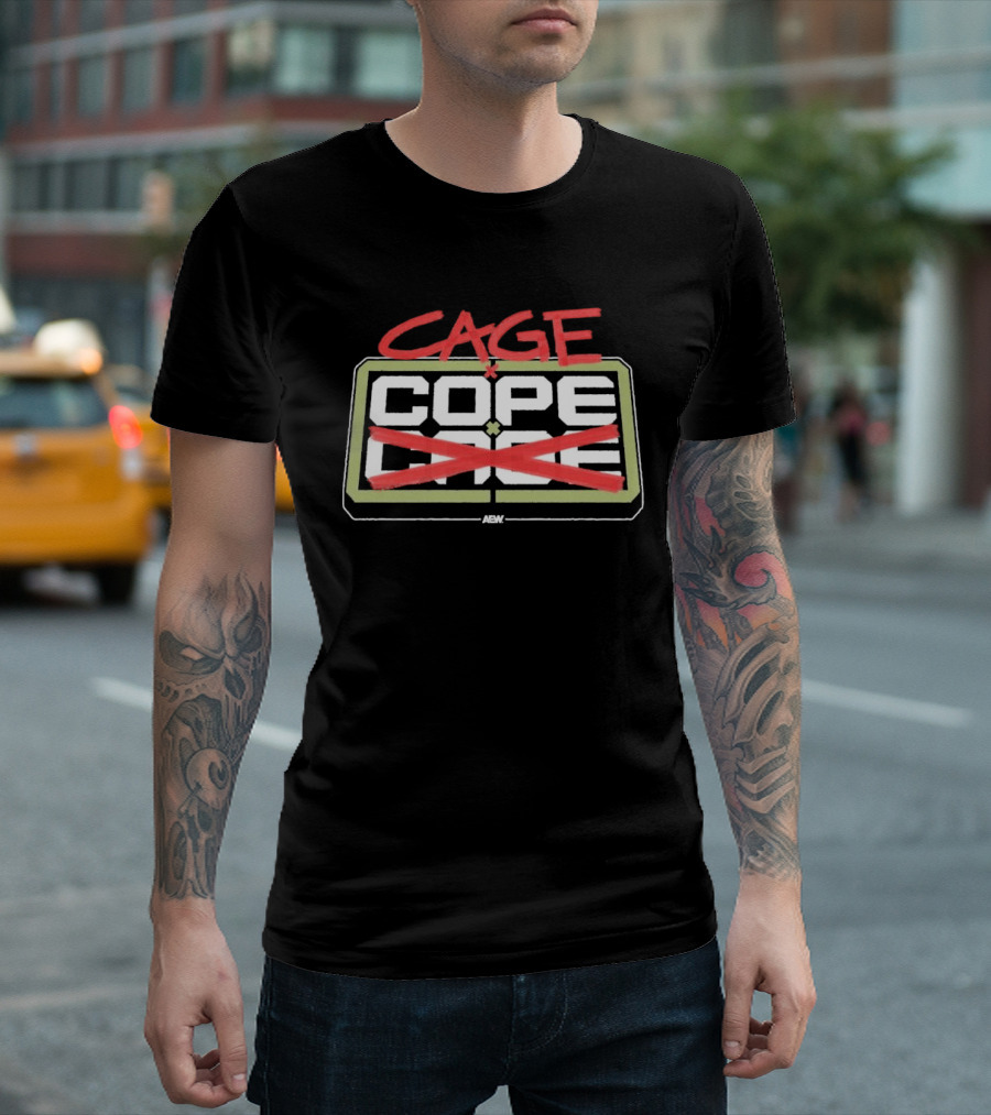Cage Cope Cage Red Text X Mark T-Shirt