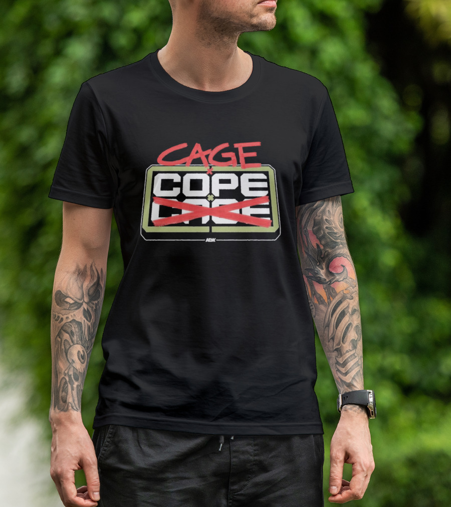 Cage Cope Cage Red Text X Mark T-Shirt