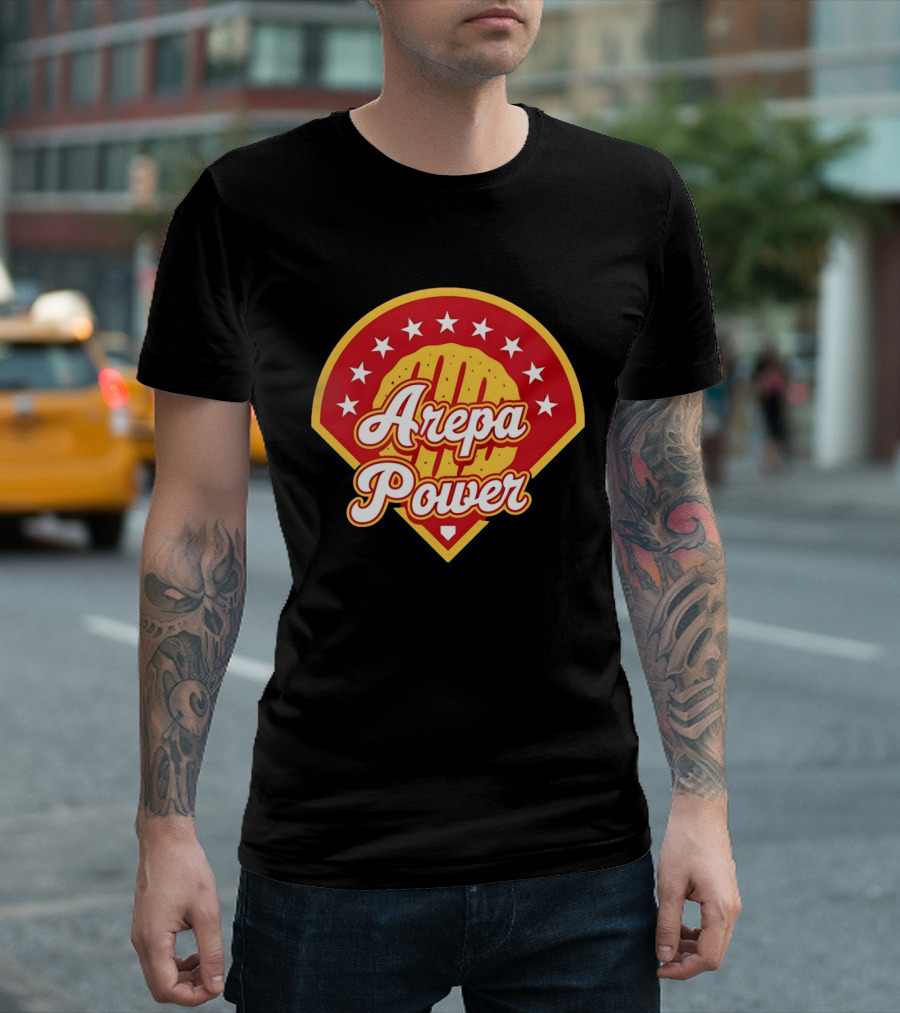 Arepa Power Retro Baseball T-Shirt