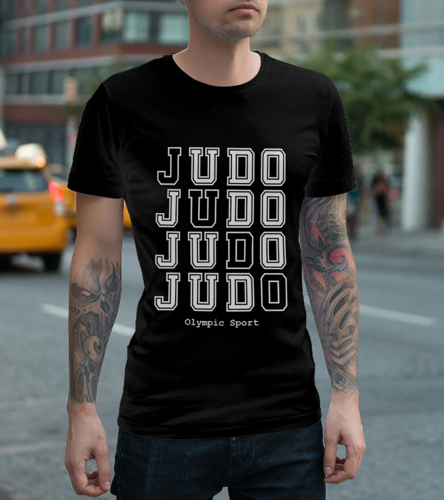 JUDO Repeated Text Olympic Sport T-Shirt