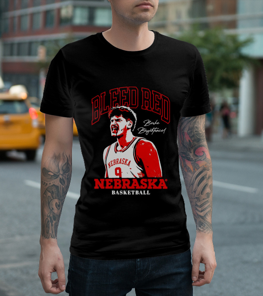 Bleed Red Berke Buyuktuncel Nebraska Basketball T-Shirt