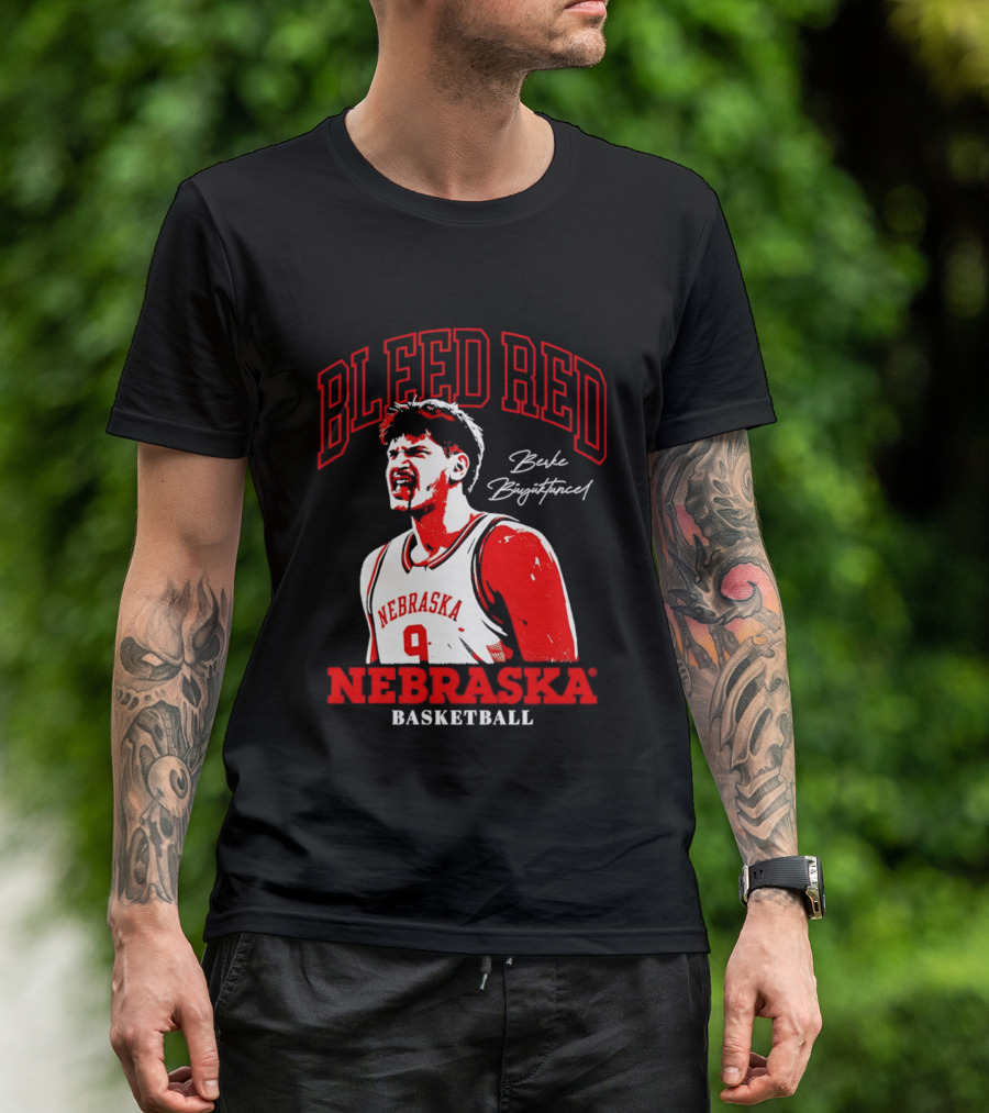 Bleed Red Berke Buyuktuncel Nebraska Basketball T-Shirt