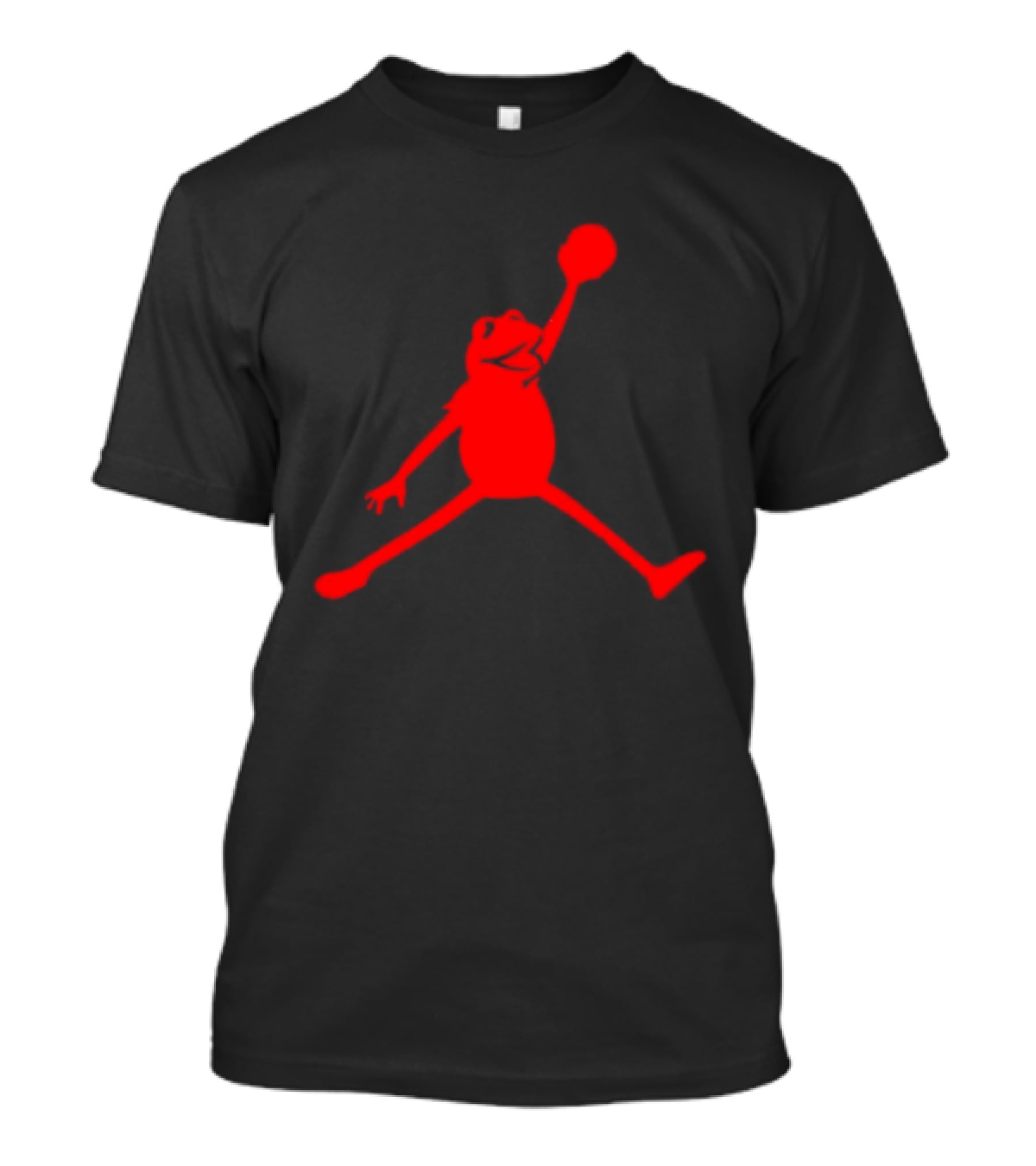 Jordan Frogs Jump Dunkman Kermit Parody Red T-Shirt