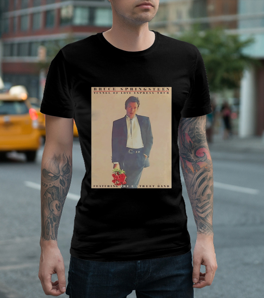 Bruce Springsteen Tunnel Of Love Express Tour Featuring The E Street Band 80s Vintage Rock Music Memorabilia T-Shirt