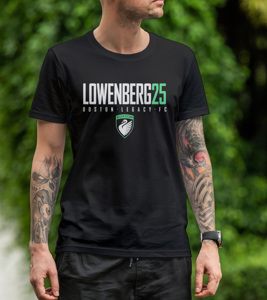 Lowenberg25 Boston Legacy FC Sophia Lowenberg Crest Swan T-Shirt