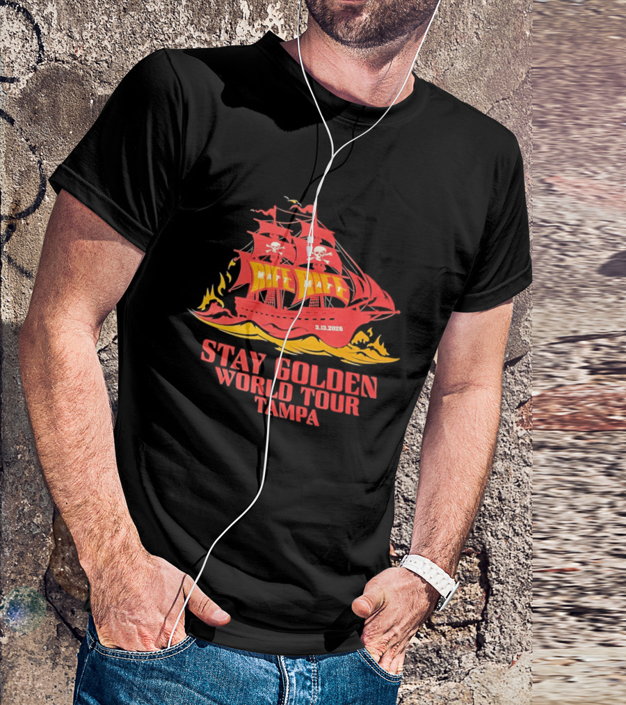 Matt Matt Stay Golden World Tour 3.13.2025 Tampa Pirate Ship T-Shirt