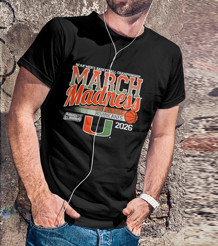 NCAA Men's Basketball Championship March Madness Miami Hurricanes 2026 T-Shirt