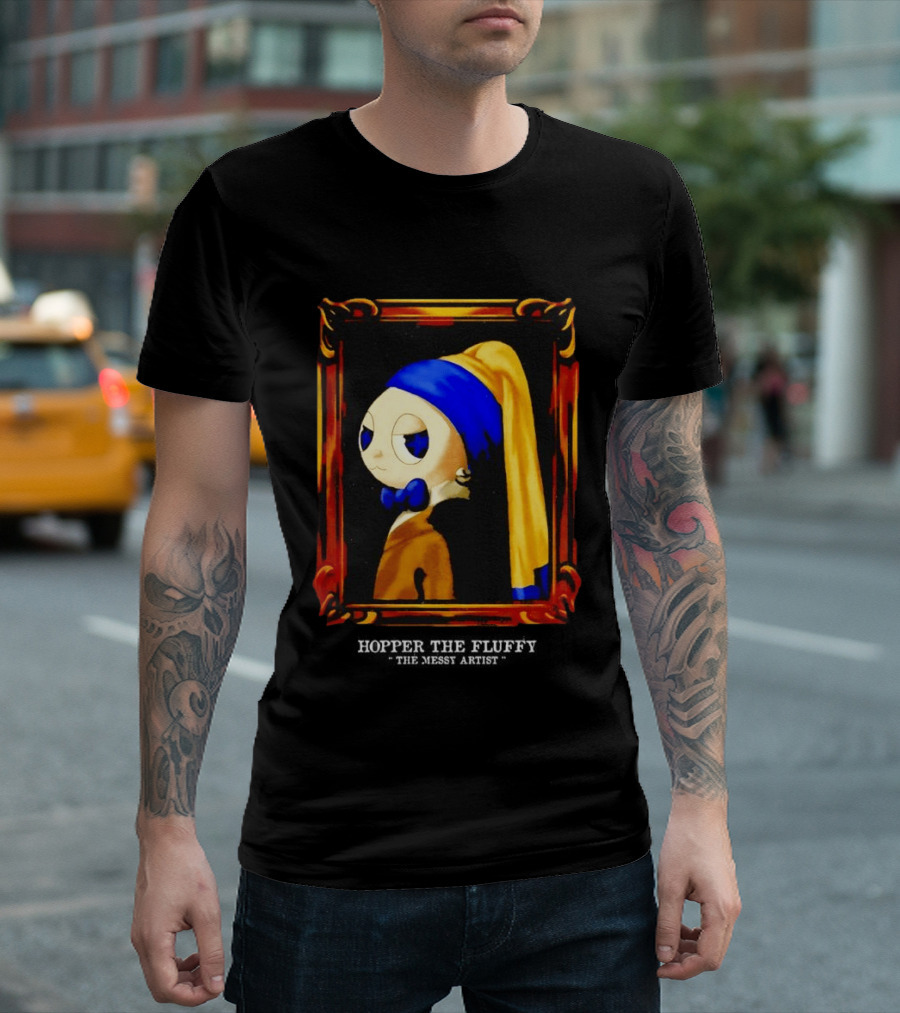 Hopper The Fluffy With A Pearl Earring Classic Masterpiece T-Shirt