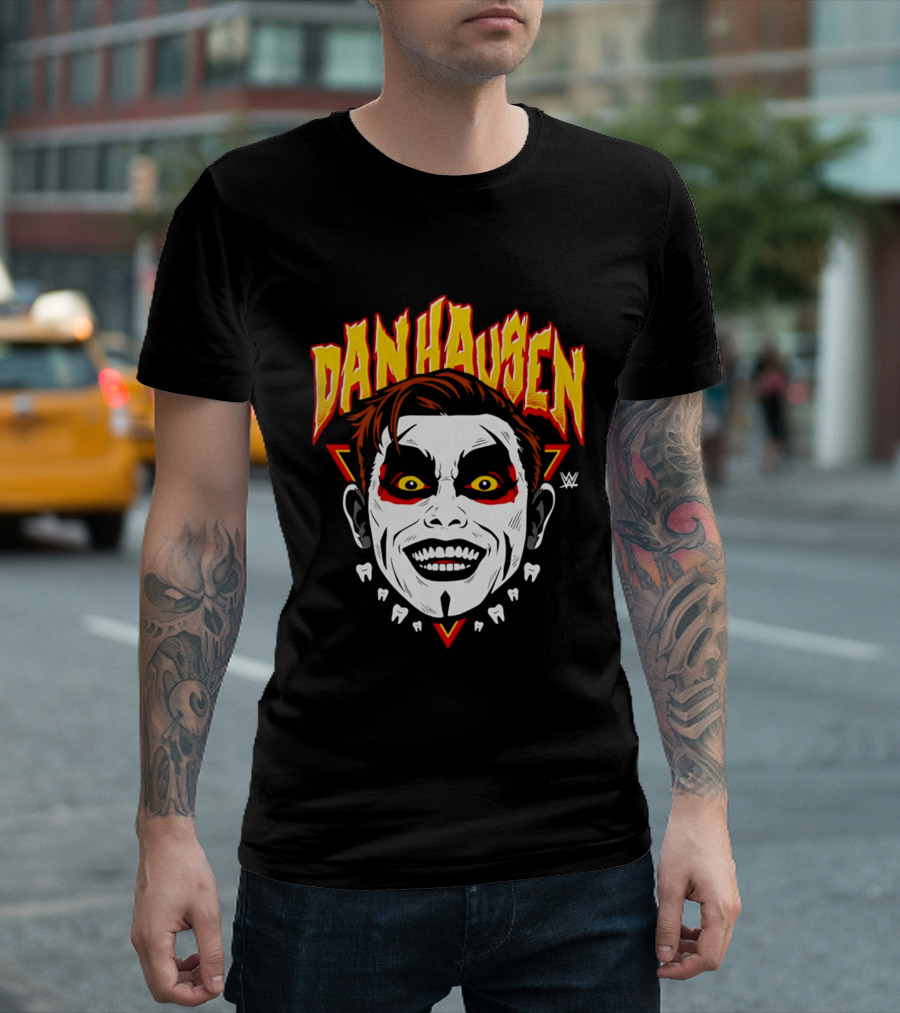 Danhausen WWE Big Head Yellow Eyes Face Paint T-Shirt