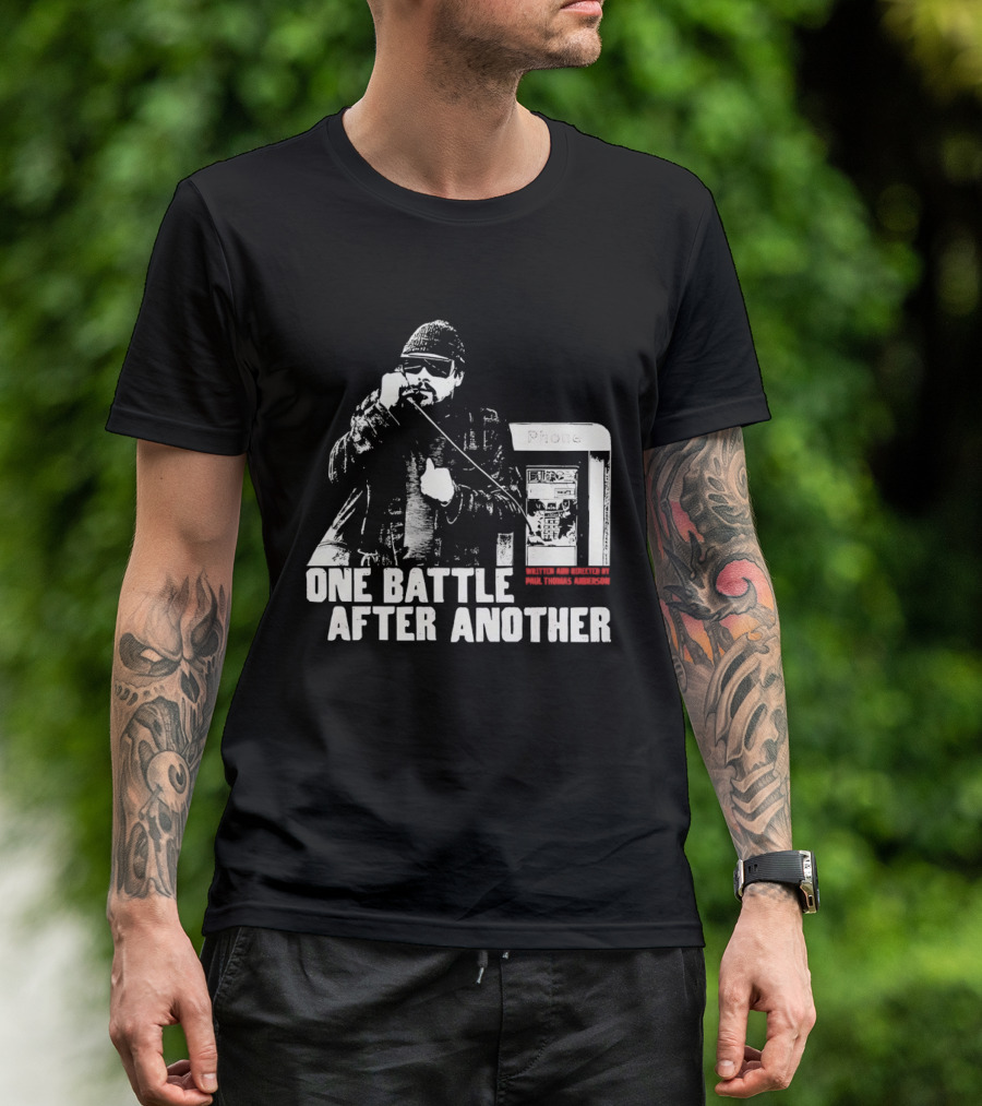 One Battle After Another Phone Booth Action T-Shirt