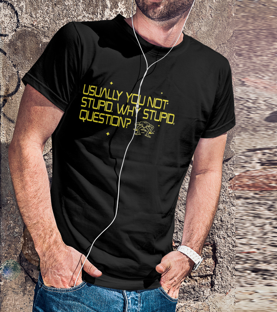Usually You Not Stupid Why Stupid Question Project Hail Mary T-Shirt