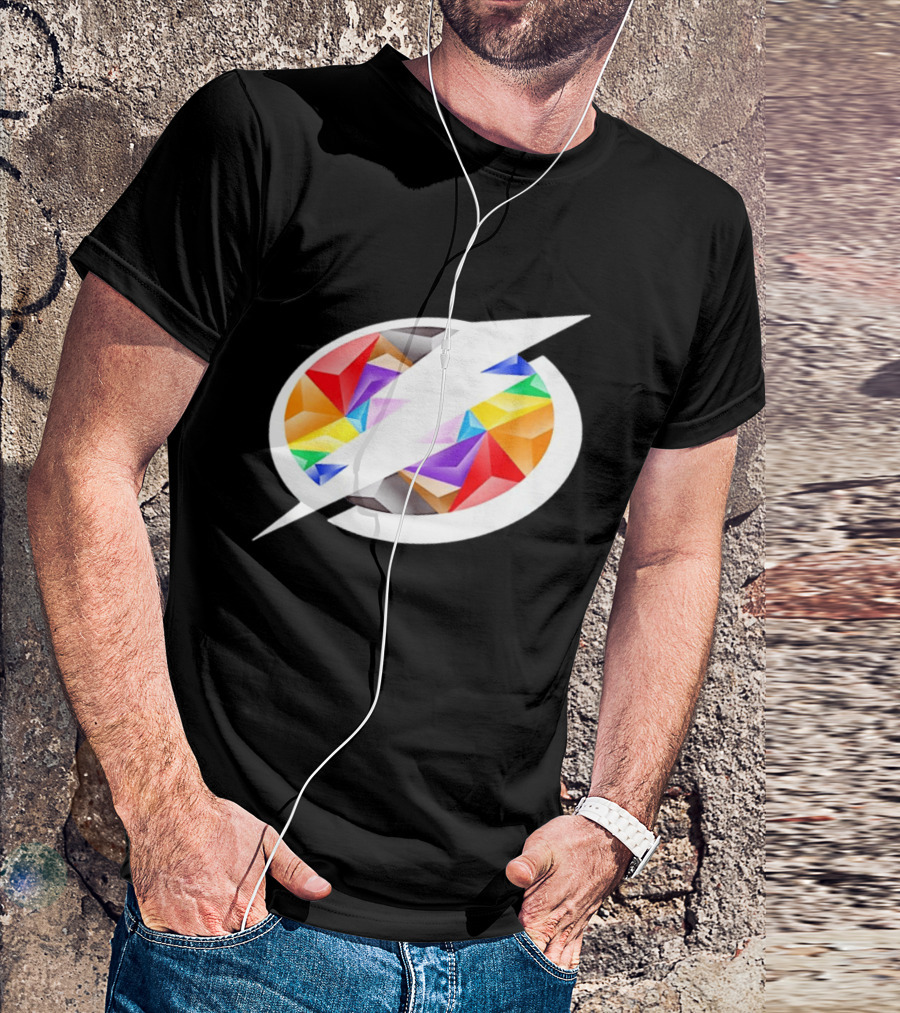 Tampa Bay Lightning Rainbow Pride Lightning Bolt T-Shirt