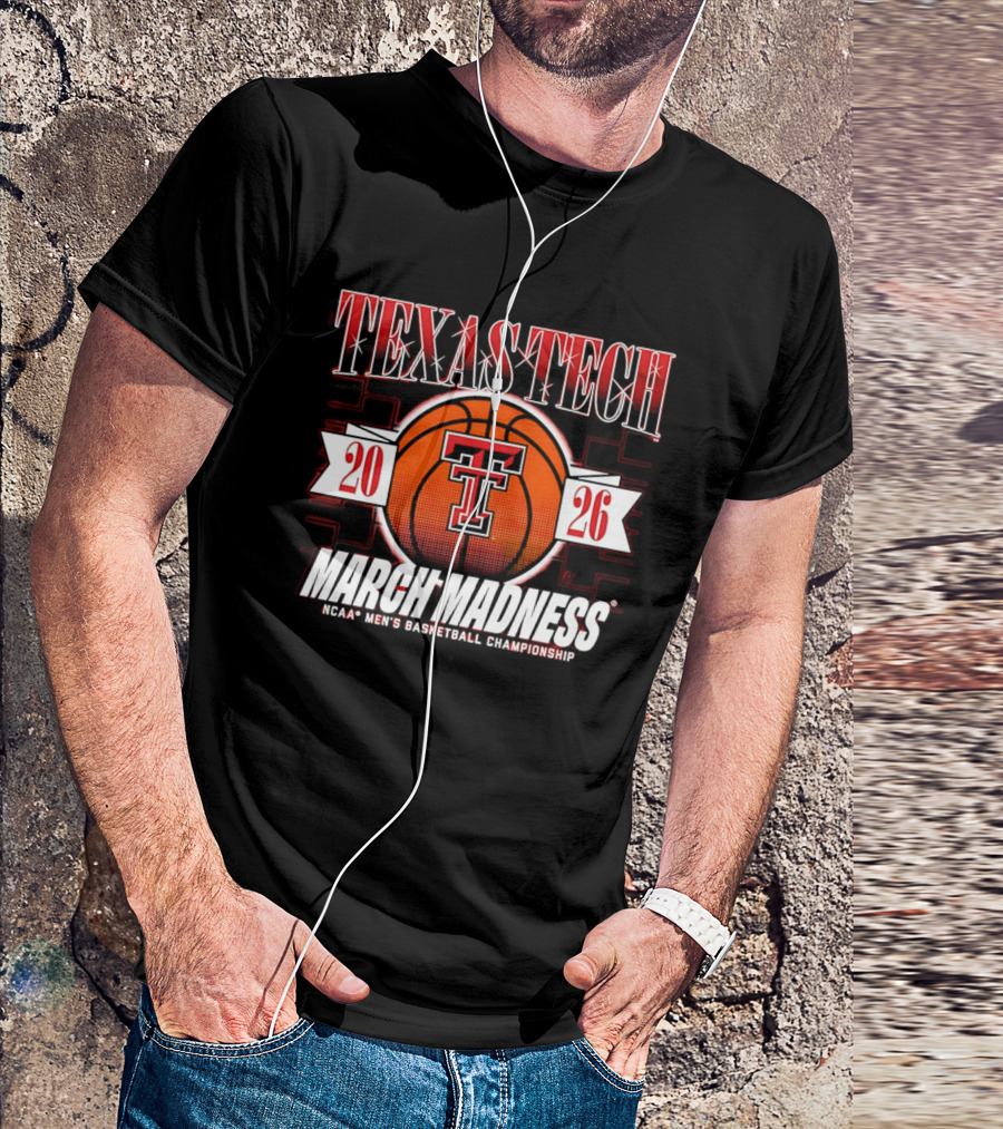 Texas Tech Red Raiders 2026 March Madness NCAA Men's Basketball Championship T-Shirt