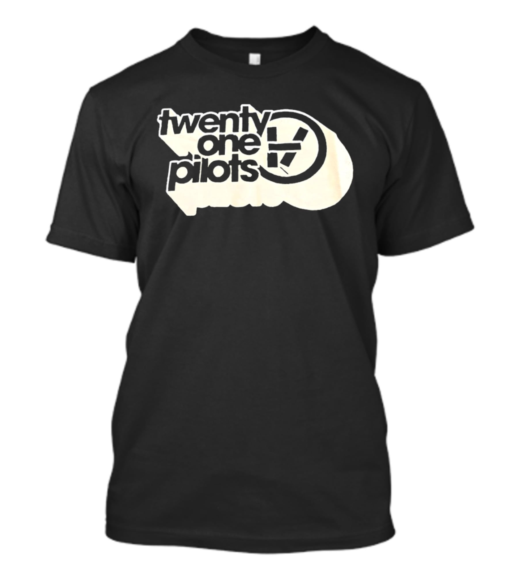 Twenty One Pilots Logo Band Name White Circle T-Shirt