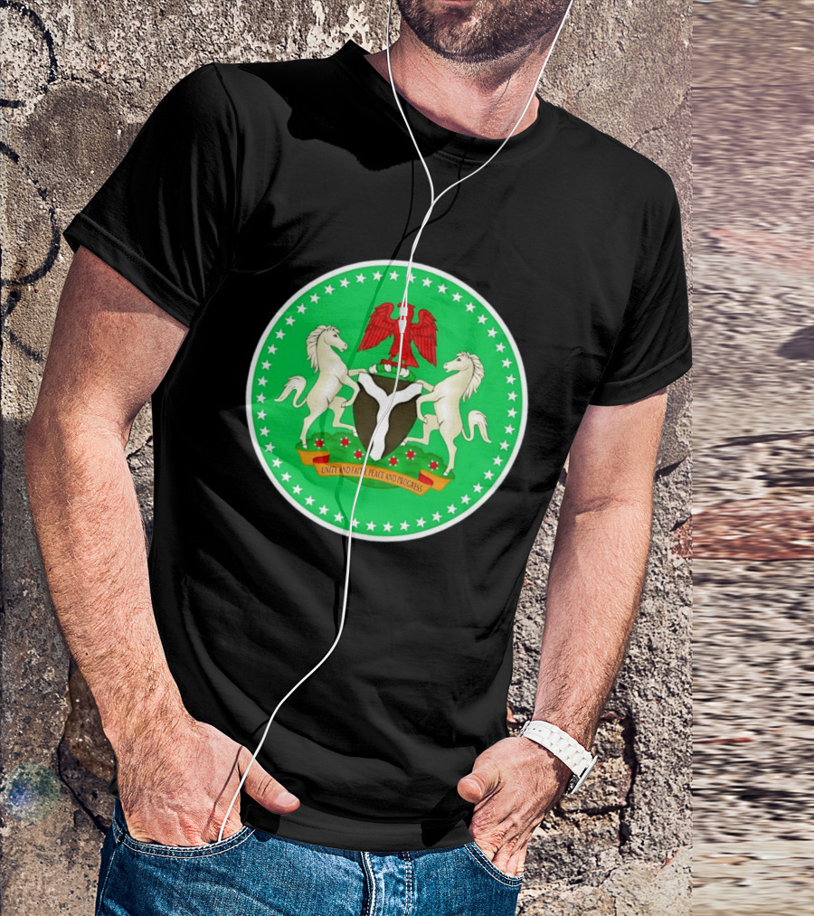 Unity Faith Peace Progress Nigeria National Coat Of Arms T-Shirt
