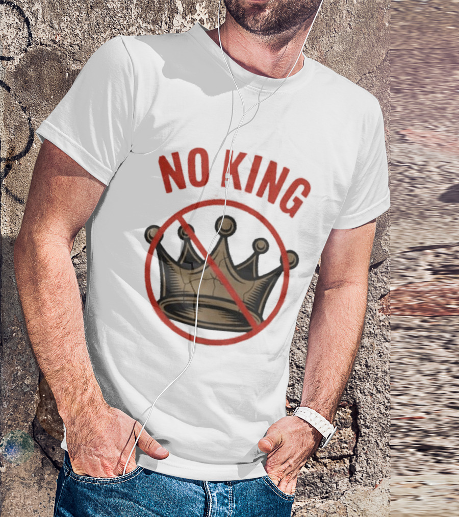 No King Anti Trump Crown Protest T-Shirt