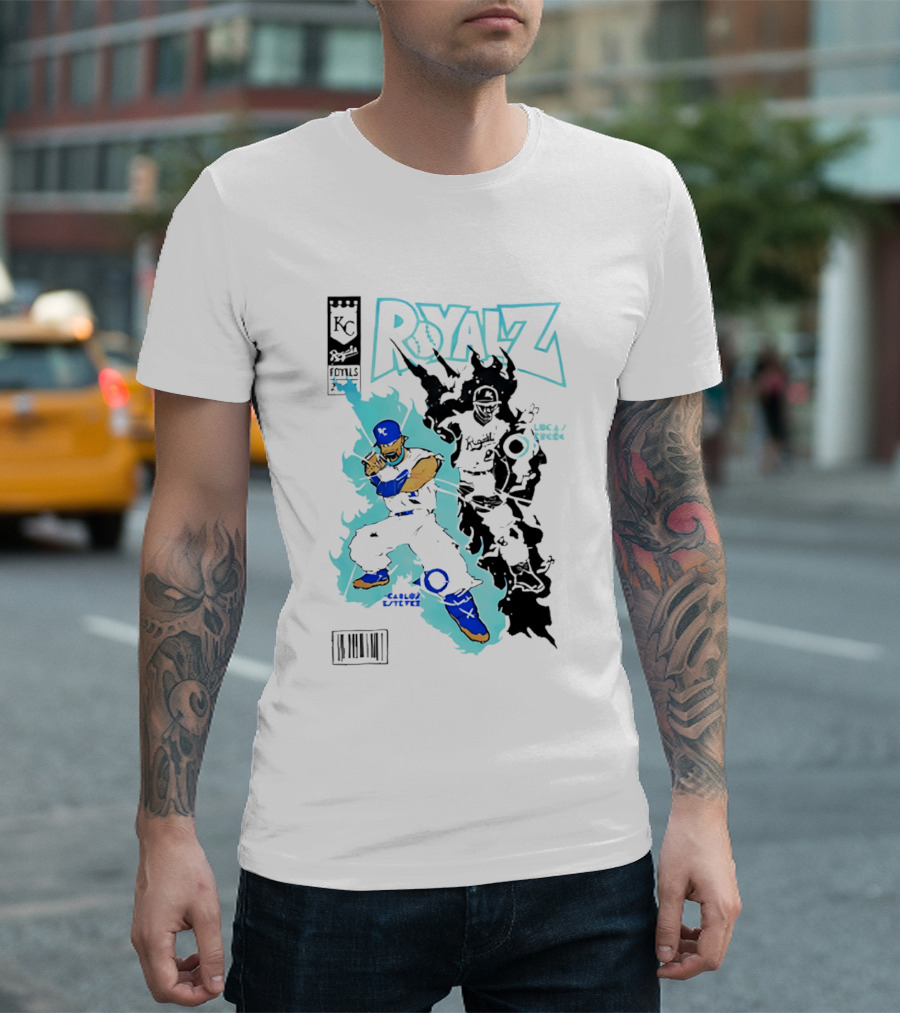 KC Royals Estévez Erceg Royalz Cartoon Baseball T-Shirt