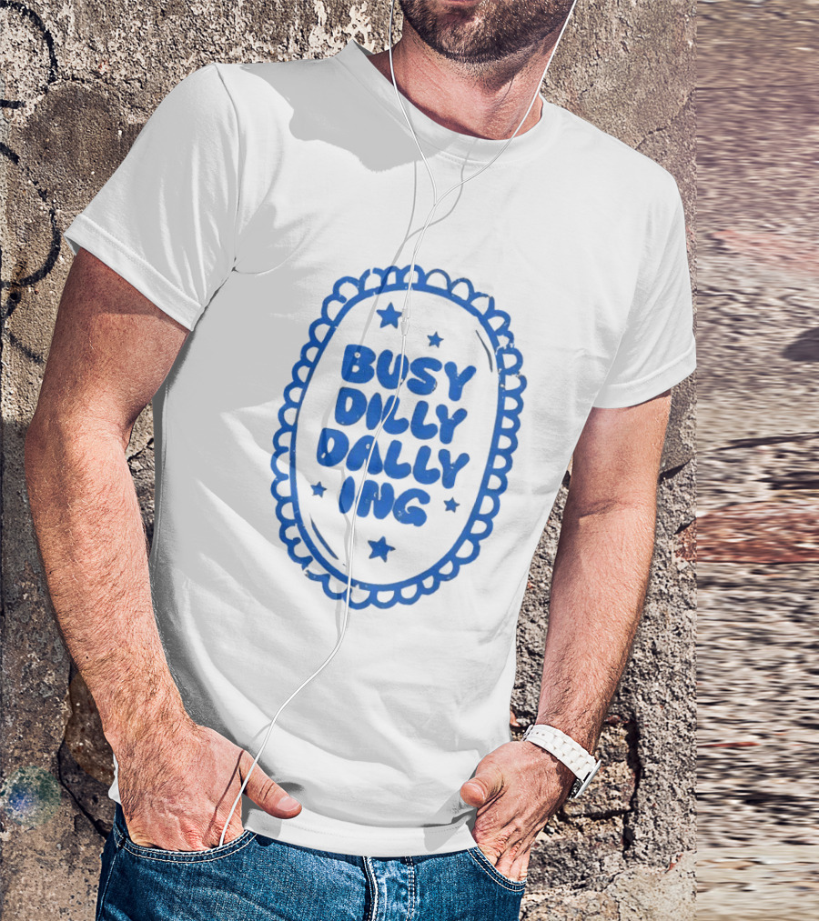 Busy Dilly Dally Inc Stars Oval Frame T-Shirt