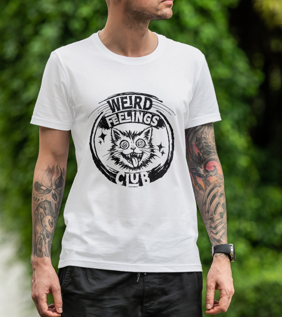 Weird Feelings Club Cat Eyes And Stars T-Shirt