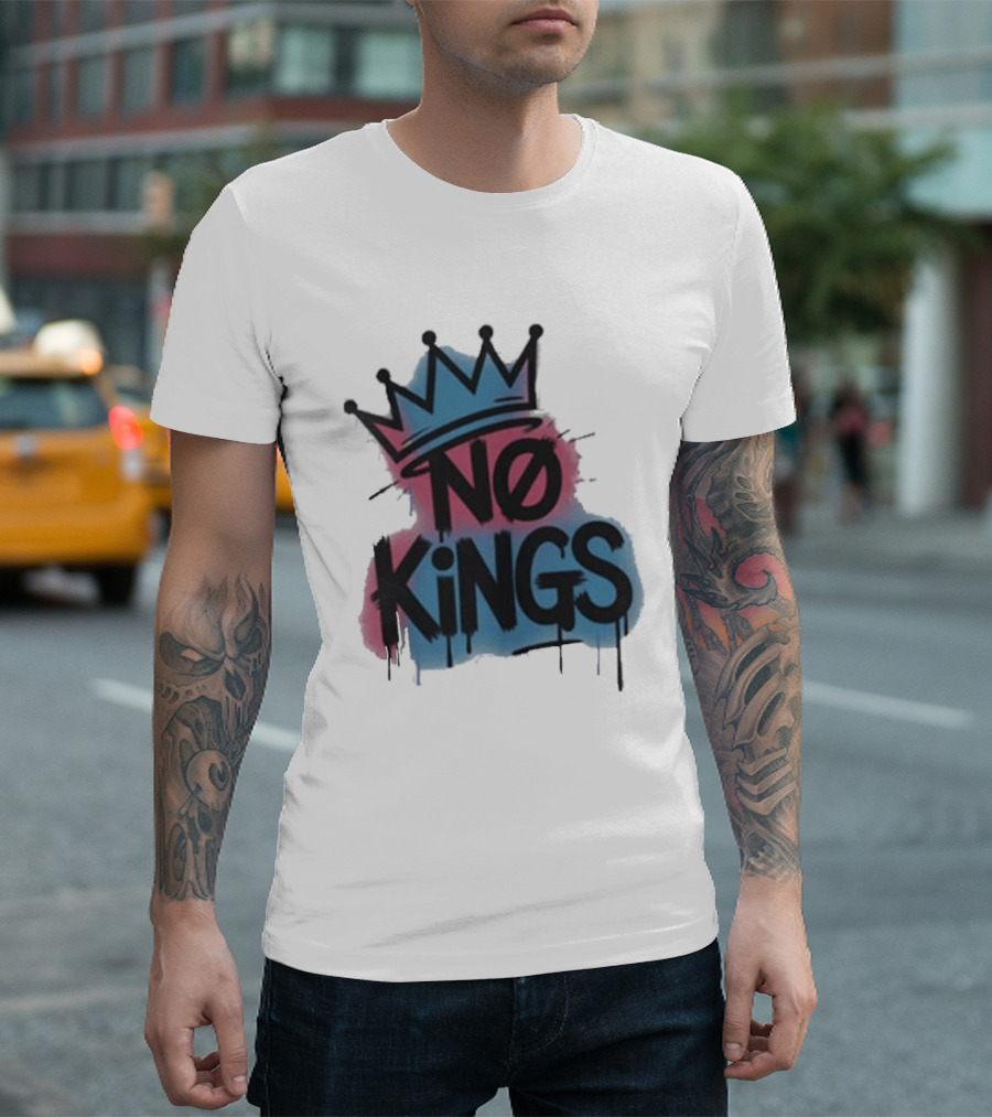 No Kings Day Graffiti Crown Street T-Shirt